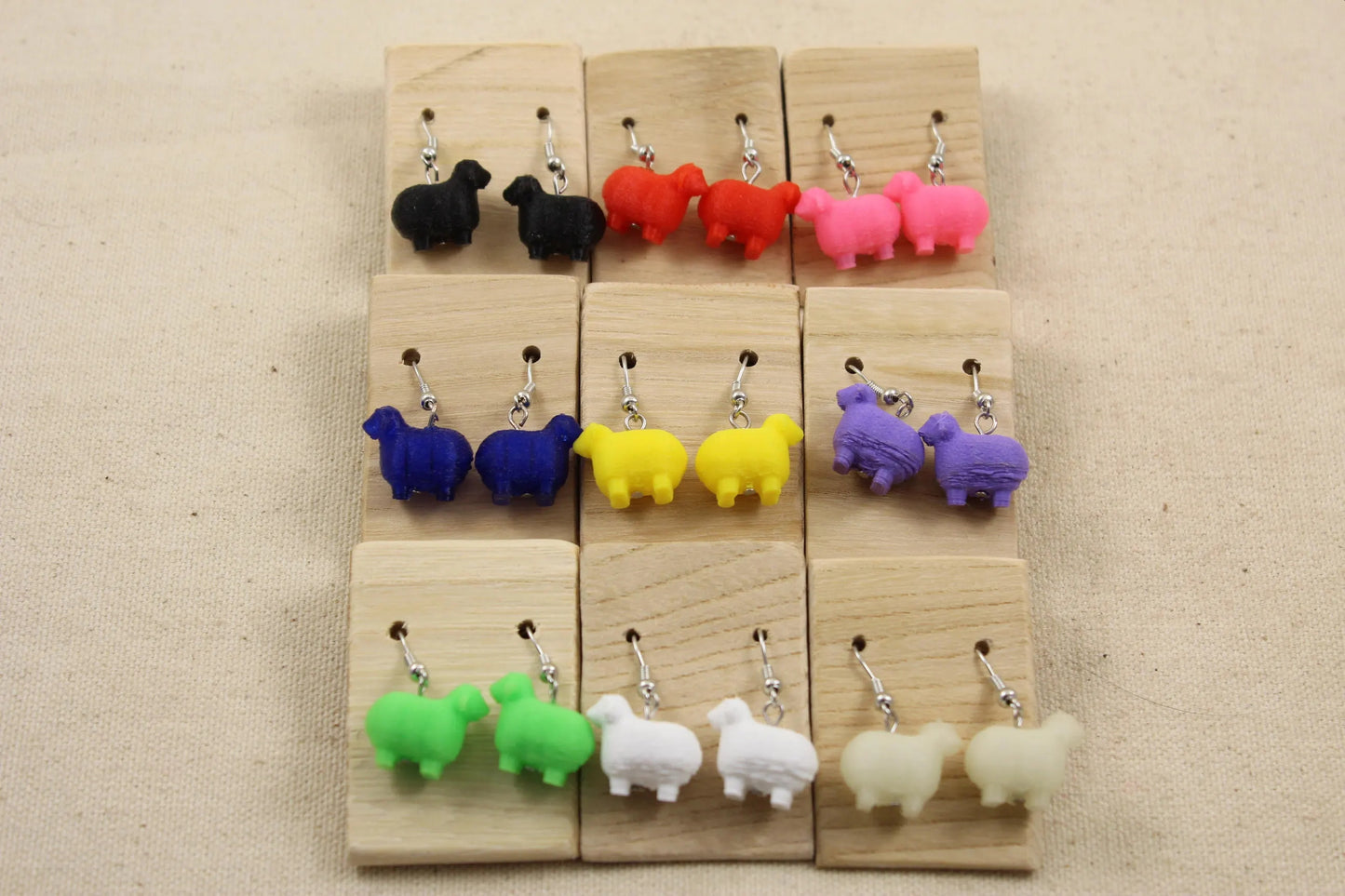 3D Printed Sheep Earrings