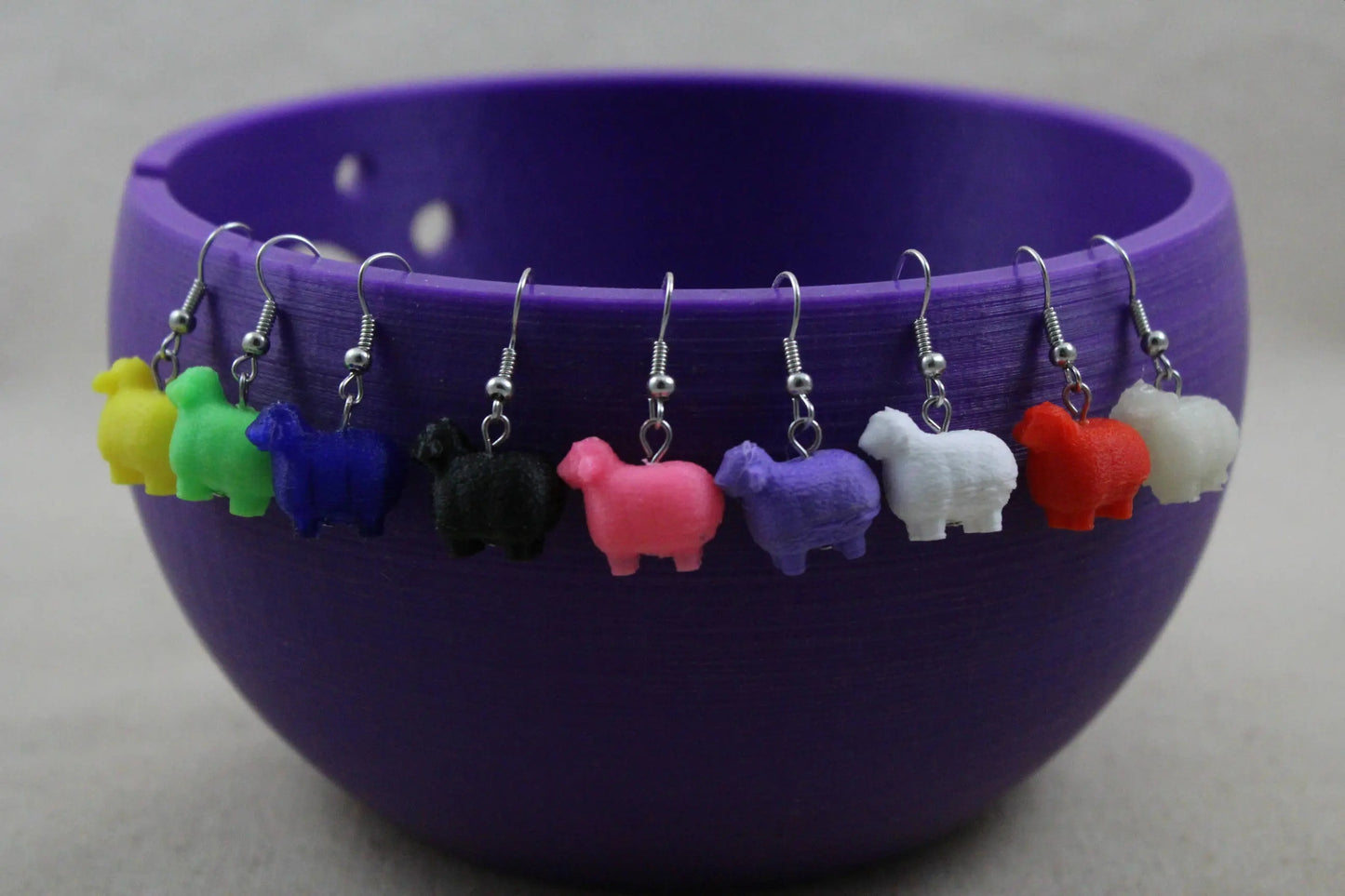 3D Printed Sheep Earrings