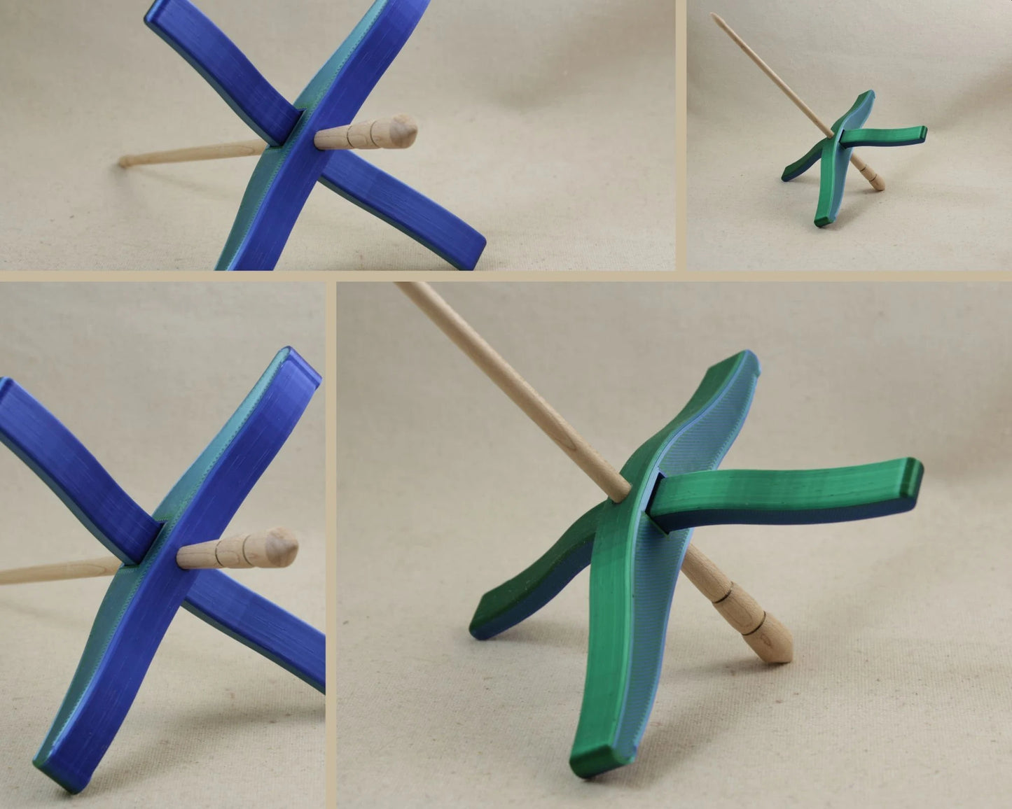 3D printed Full Size Glider Turkish Drop Spindle