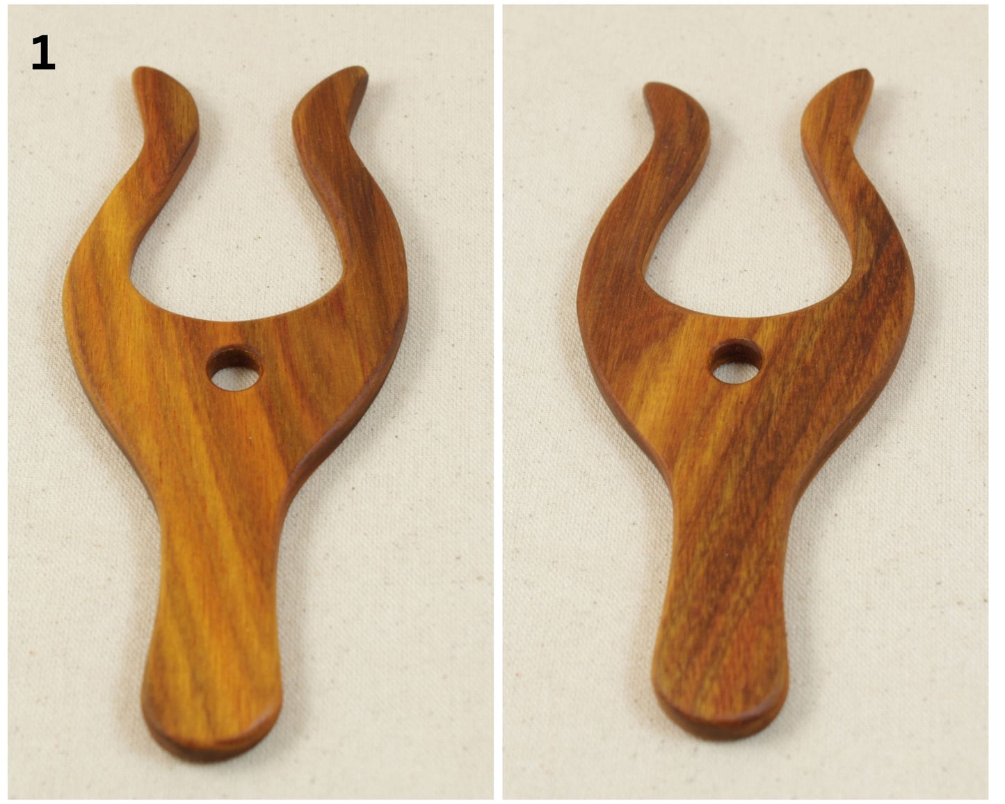 Canarywood Curved Lucet w/handle
