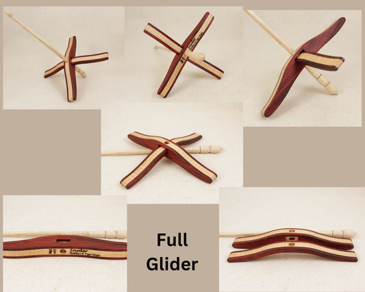 Redheart/Tiger Maple Glider Turkish Drop Spindle