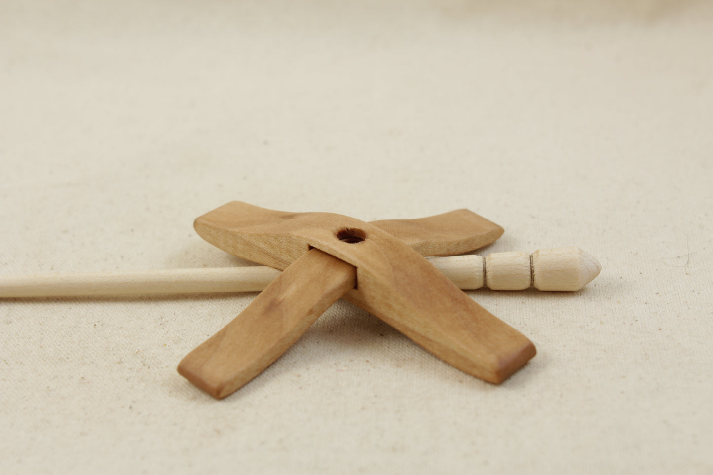 Tiger Maple Mini Glider Turkish Drop Spindle