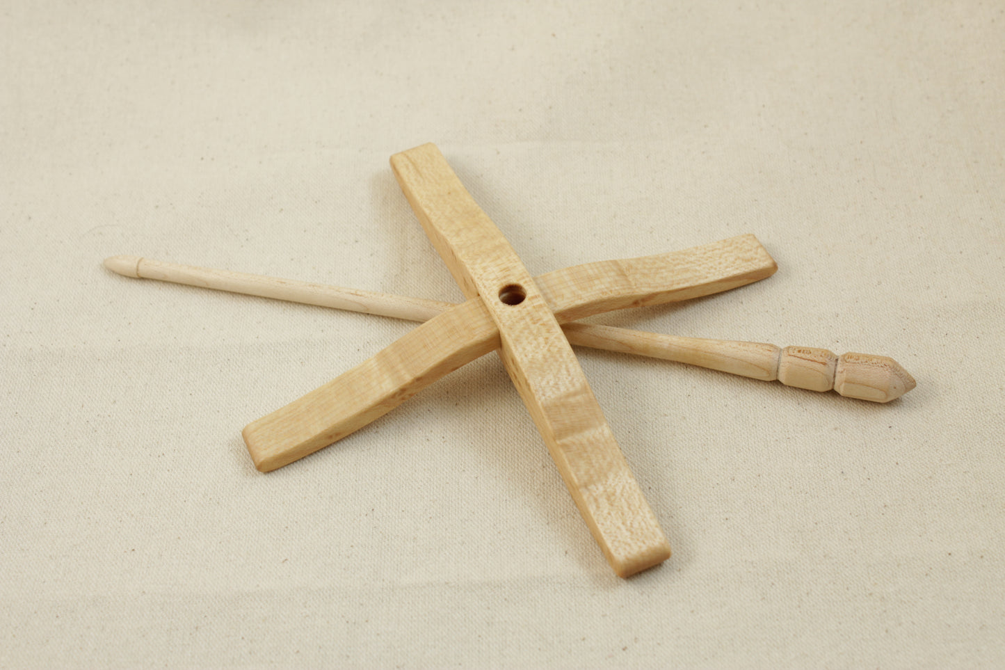 03.23.05 Birdseye Maple Full Size Glider Turkish Drop Spindle
