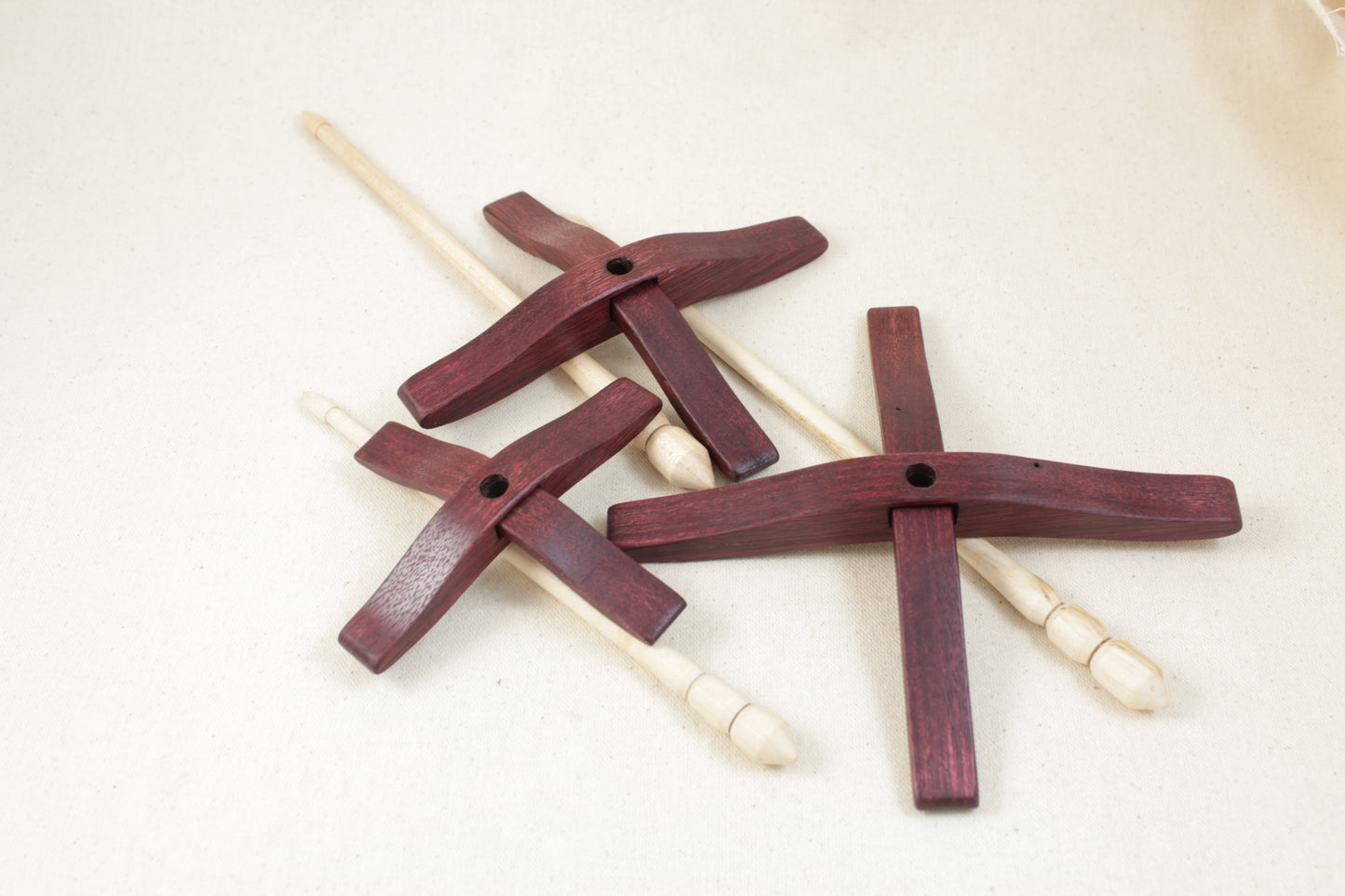 Purpleheart Glider Turkish Drop Spindle Set