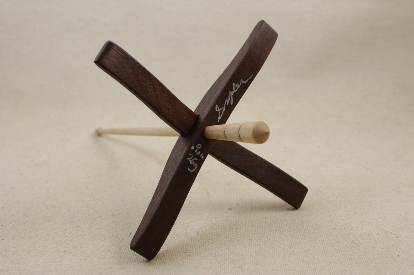 Walnut Full Size Glider Turkish Drop Spindle