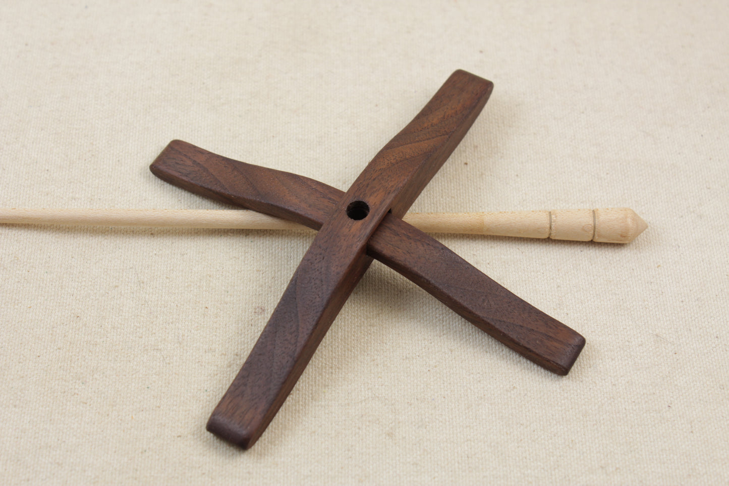 Walnut Full Size Glider Turkish Drop Spindle