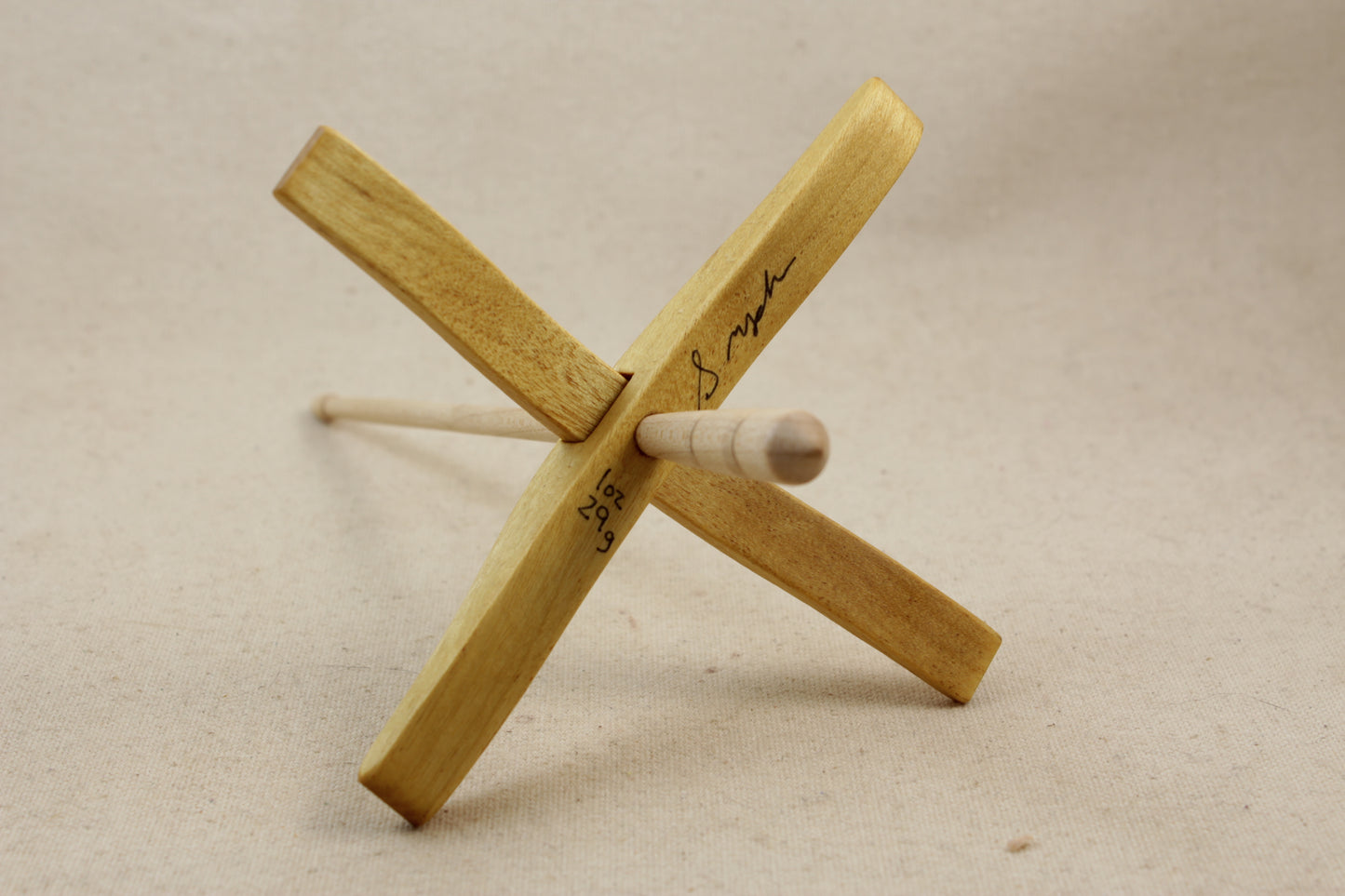 Yellowheart Full Size Glider Turkish Drop Spindle