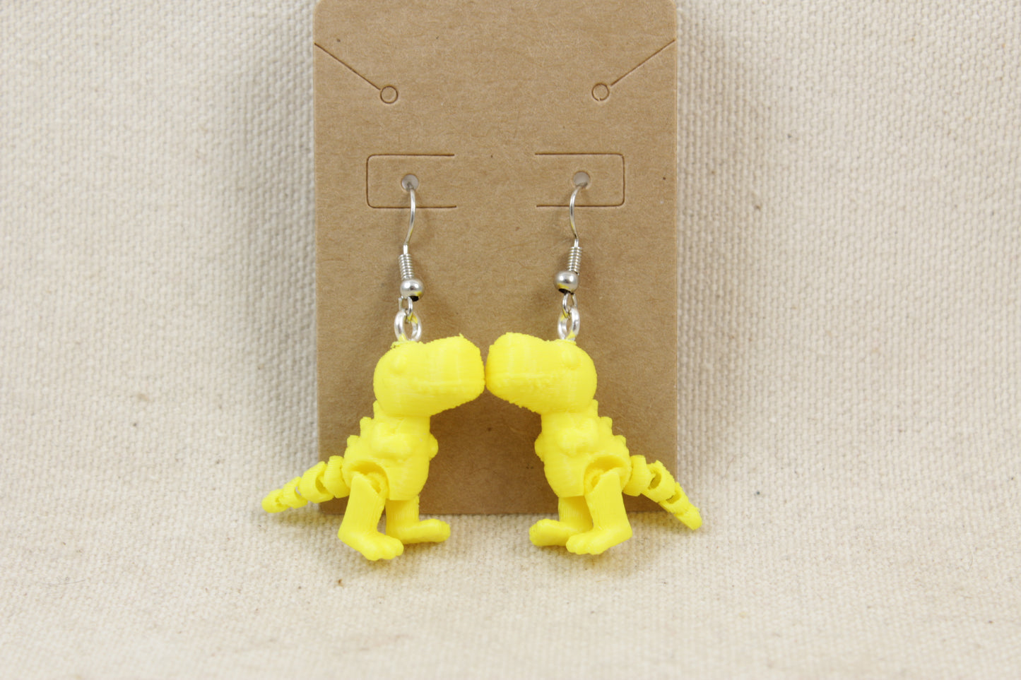 3D Printed T-Rex Earrings