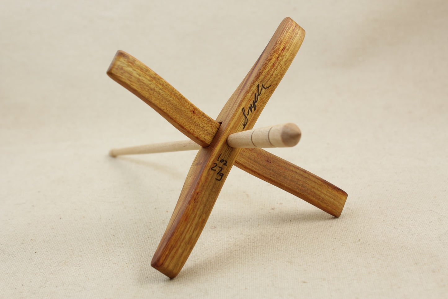 11.18.14 Canarywood Full Size Glider Turkish Drop Spindle