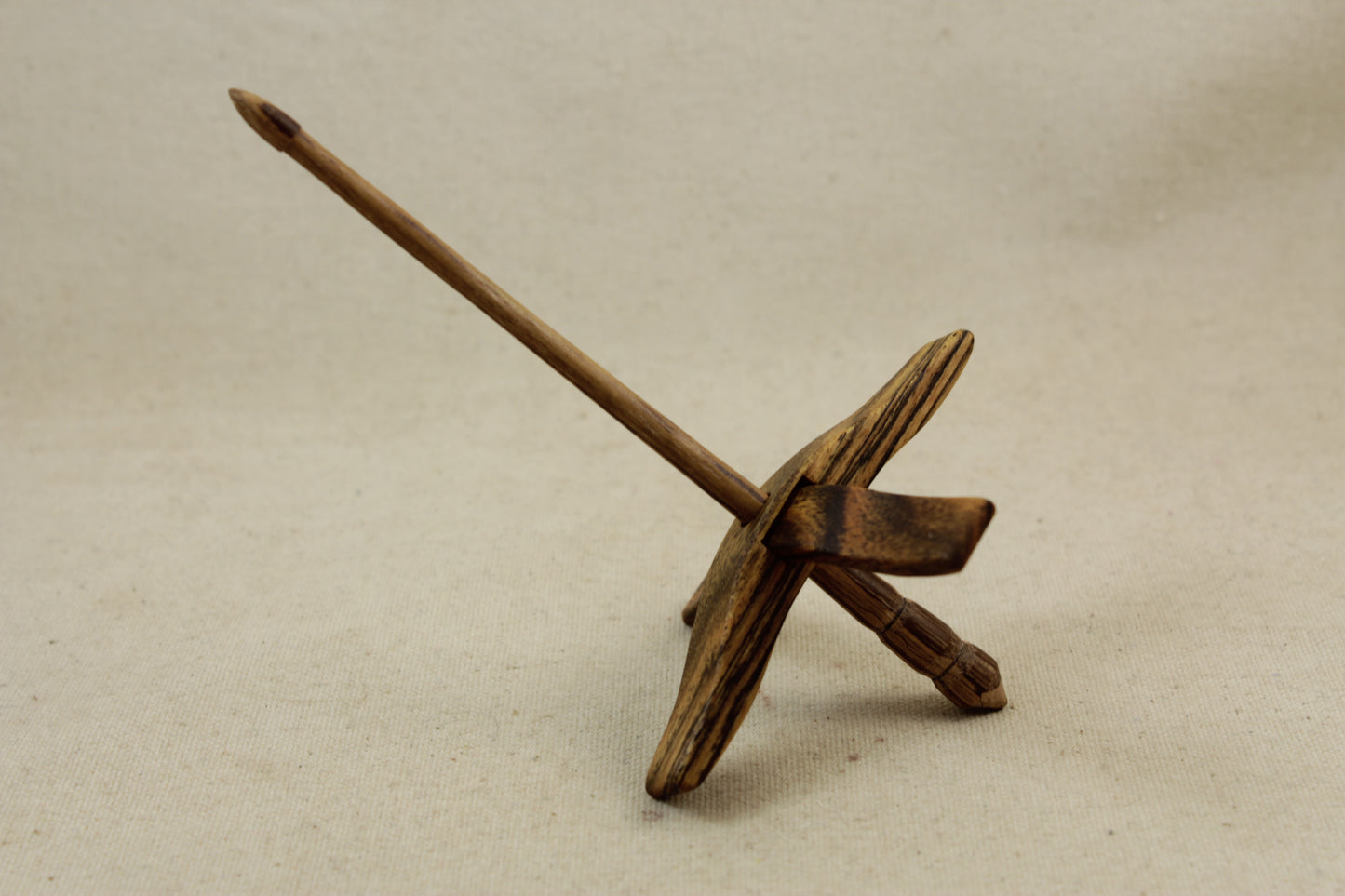 Bocote/Zebrawood Mini Glider Turkish Drop Spindle