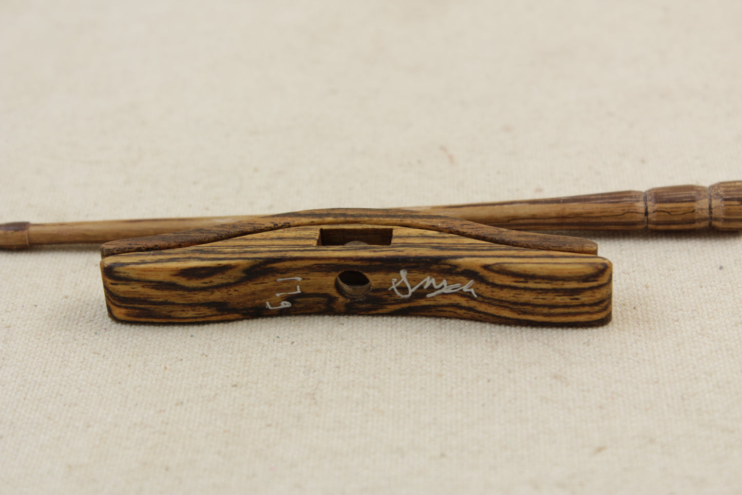 Bocote/Zebrawood Mini Glider Turkish Drop Spindle