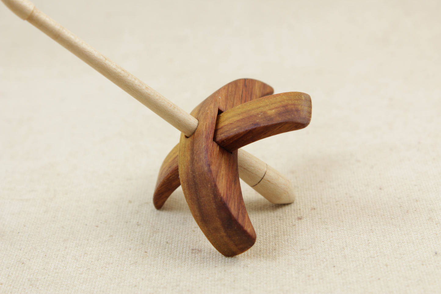 Canarywood Mini Turkish Drop Spindle 2.5 inch arms 4.25 tall