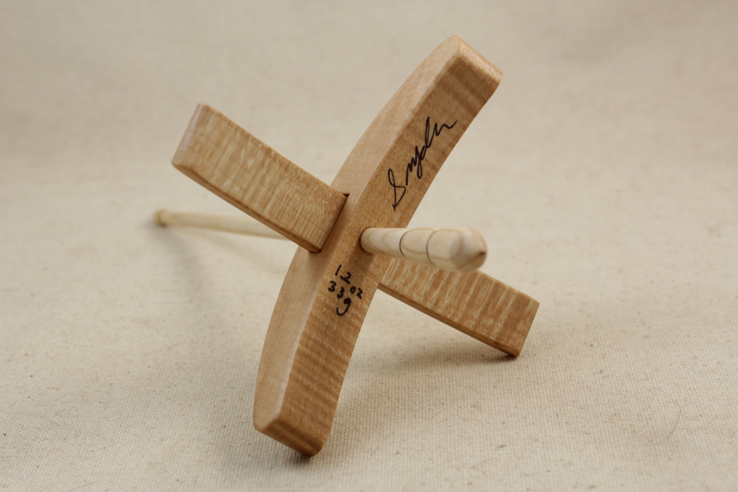 Tiger Maple Standard Turkish Drop Spindle