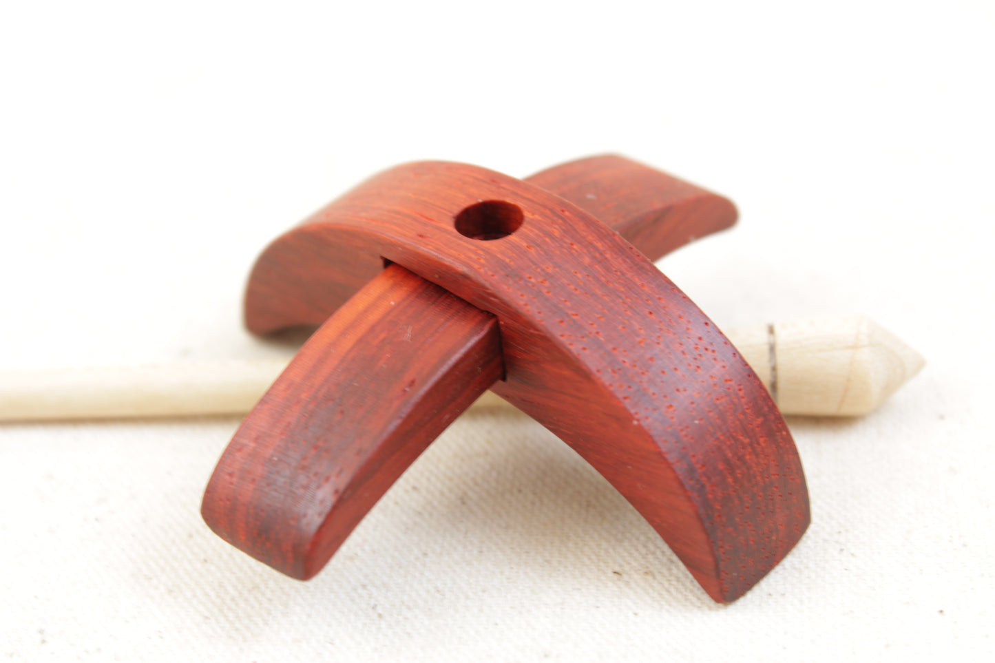 African Padauk Mini Classic Turkish Drop Spindle