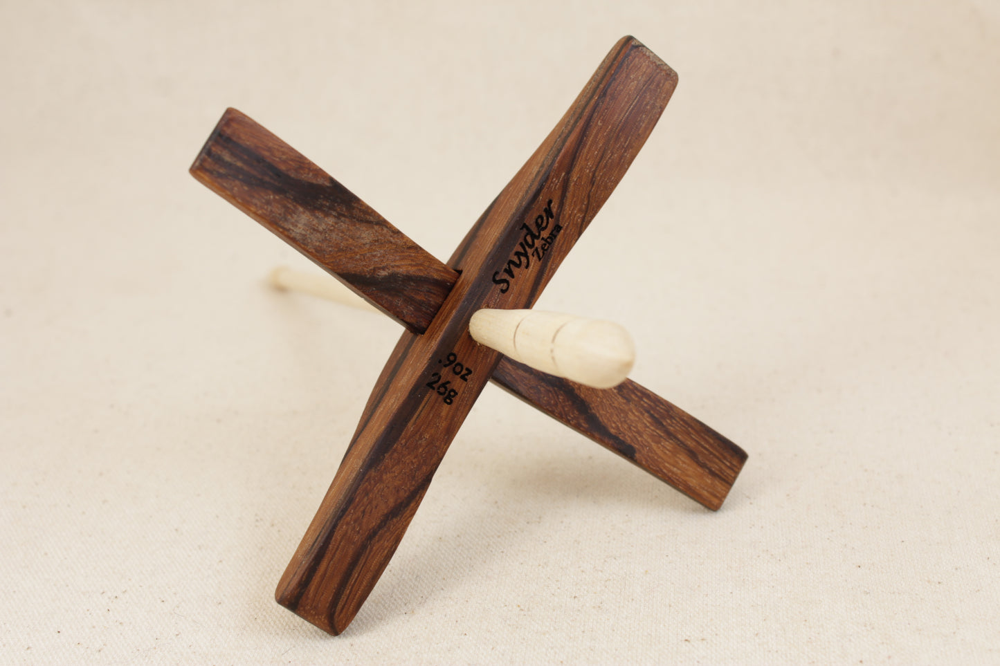 Zebrawood Medium Glider Turkish Drop Spindle