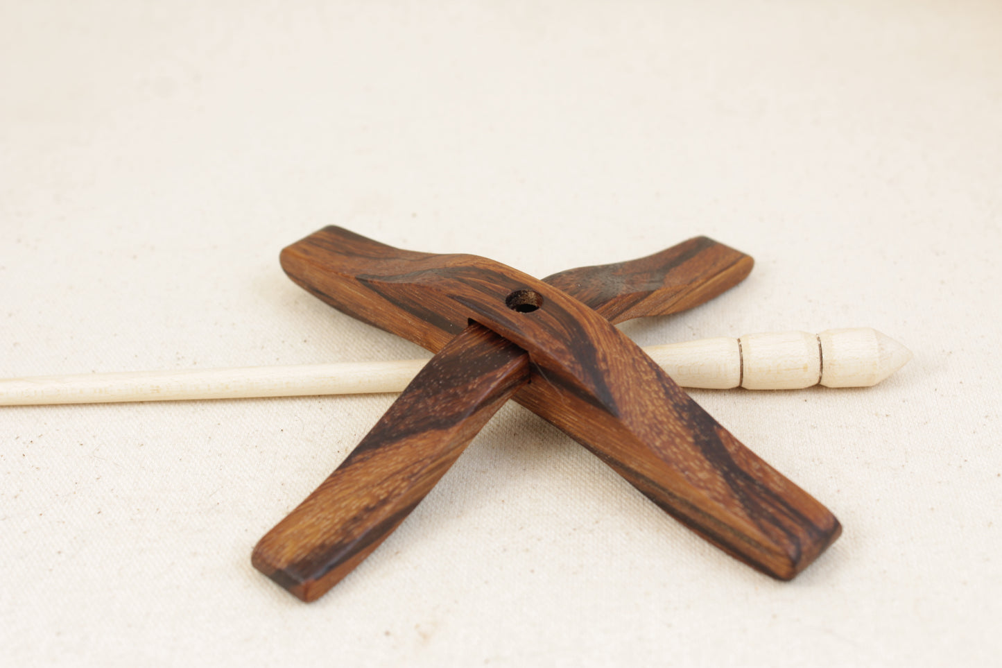 Zebrawood Medium Glider Turkish Drop Spindle