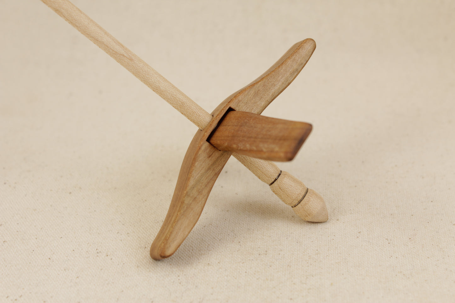 Tiger Maple Mini Glider Turkish Drop Spindle