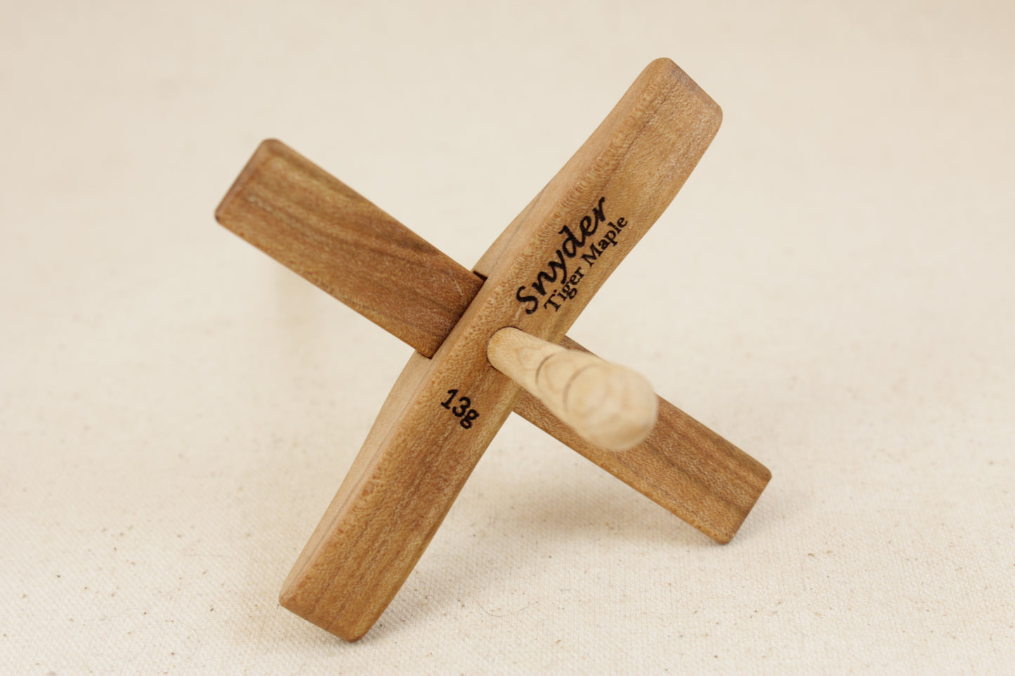 Tiger Maple Mini Glider Turkish Drop Spindle