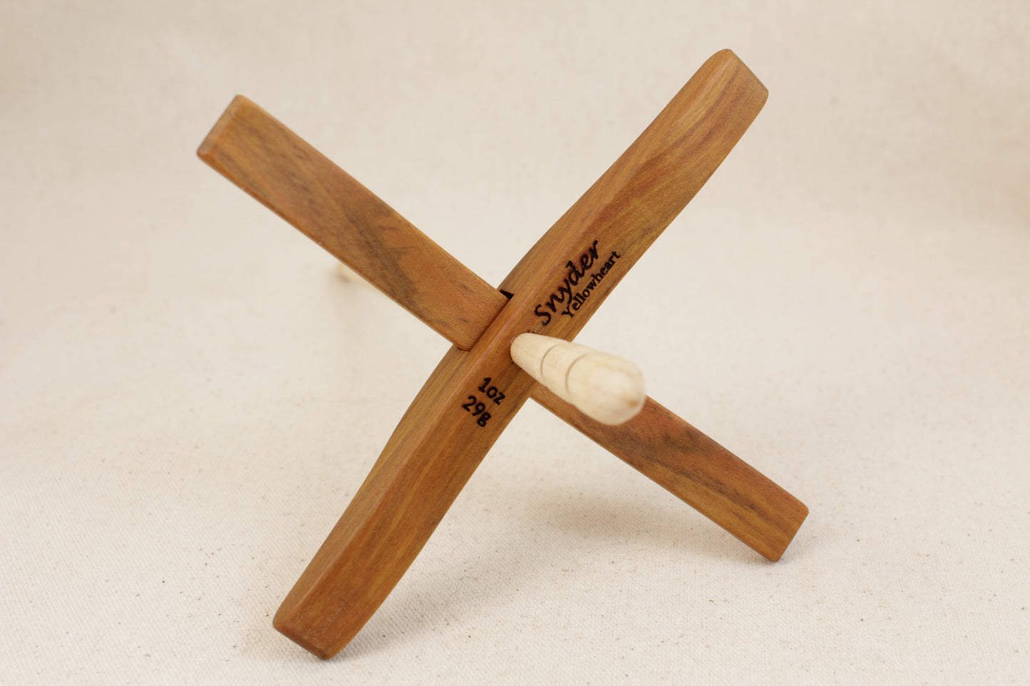 Yellowheart Full Size Glider Turkish Drop Spindle