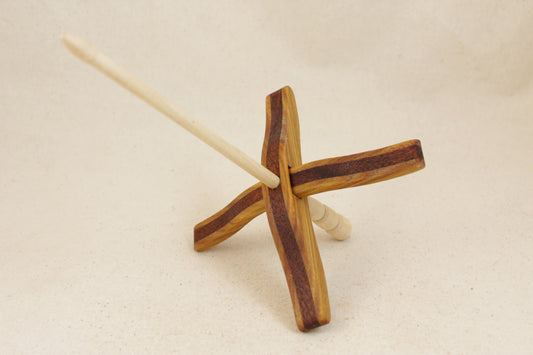 Canary/Mahogany Glider Turkish Drop Spindle