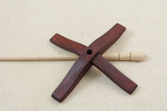 Padauk Medium Size Glider Turkish Drop Spindle