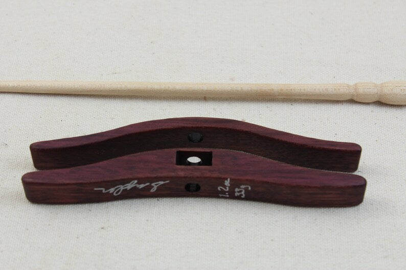 Purpleheart Full Size Glider Turkish Drop Spindle