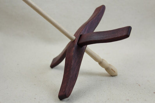 Purpleheart Full Size Glider Turkish Drop Spindle