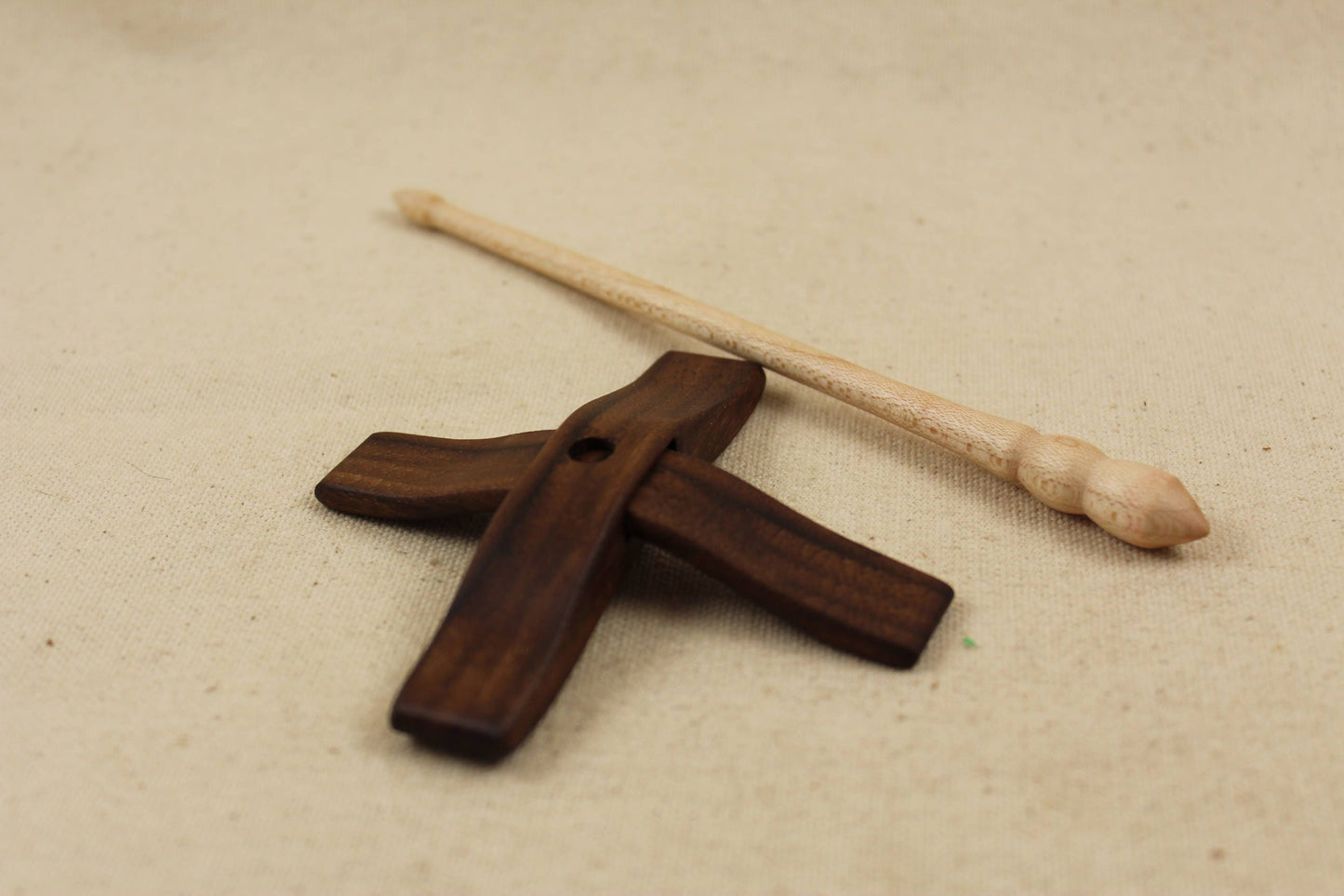 5/8" Walnut Mini Glider Turkish Drop Spindle