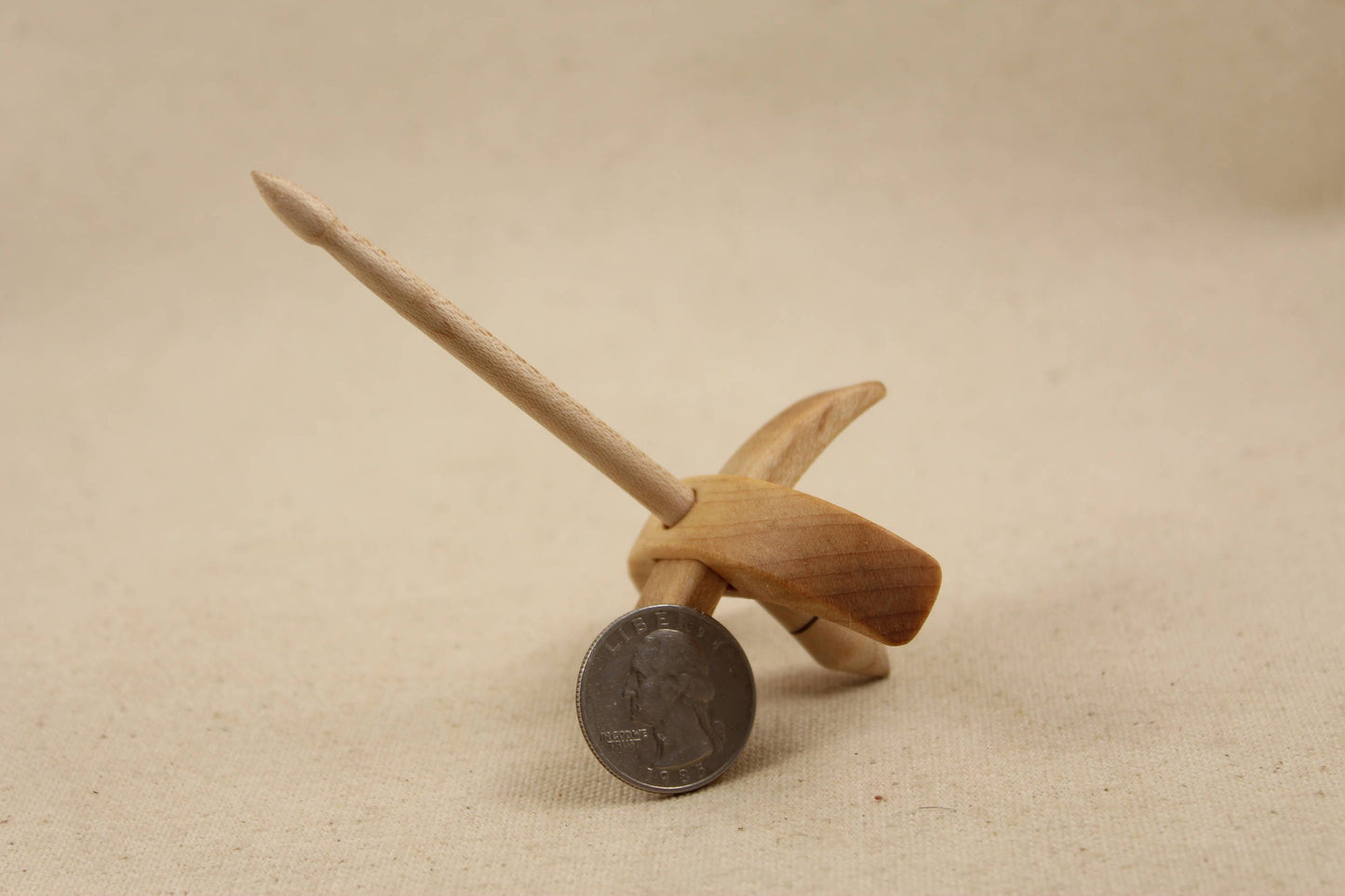Maple Classic Mini Turkish Drop Spindle 2.5 inch arms 4.25 tall