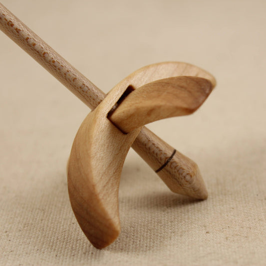 Maple Mini Turkish Drop Spindle 2.5 inch arms 4.25 tall