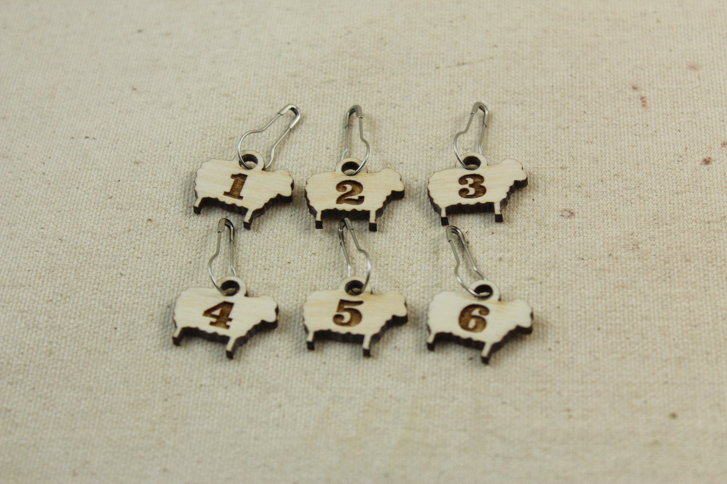 Stitch Markers set of 6 Sheep
