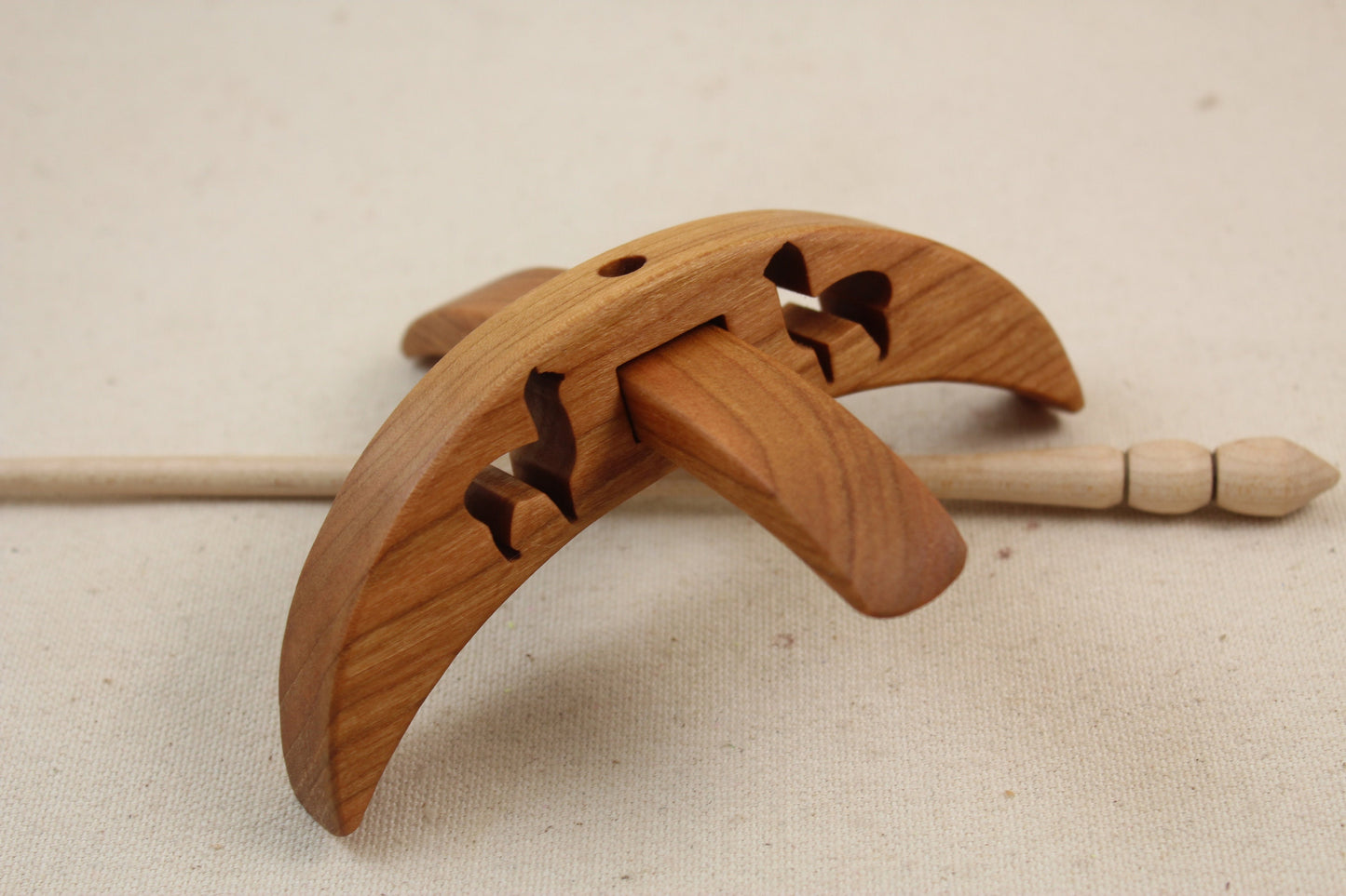 Cut-out Alpaca Turkish Drop Spindle