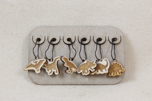 Stitch Markers set of 6 Dinosaurs
