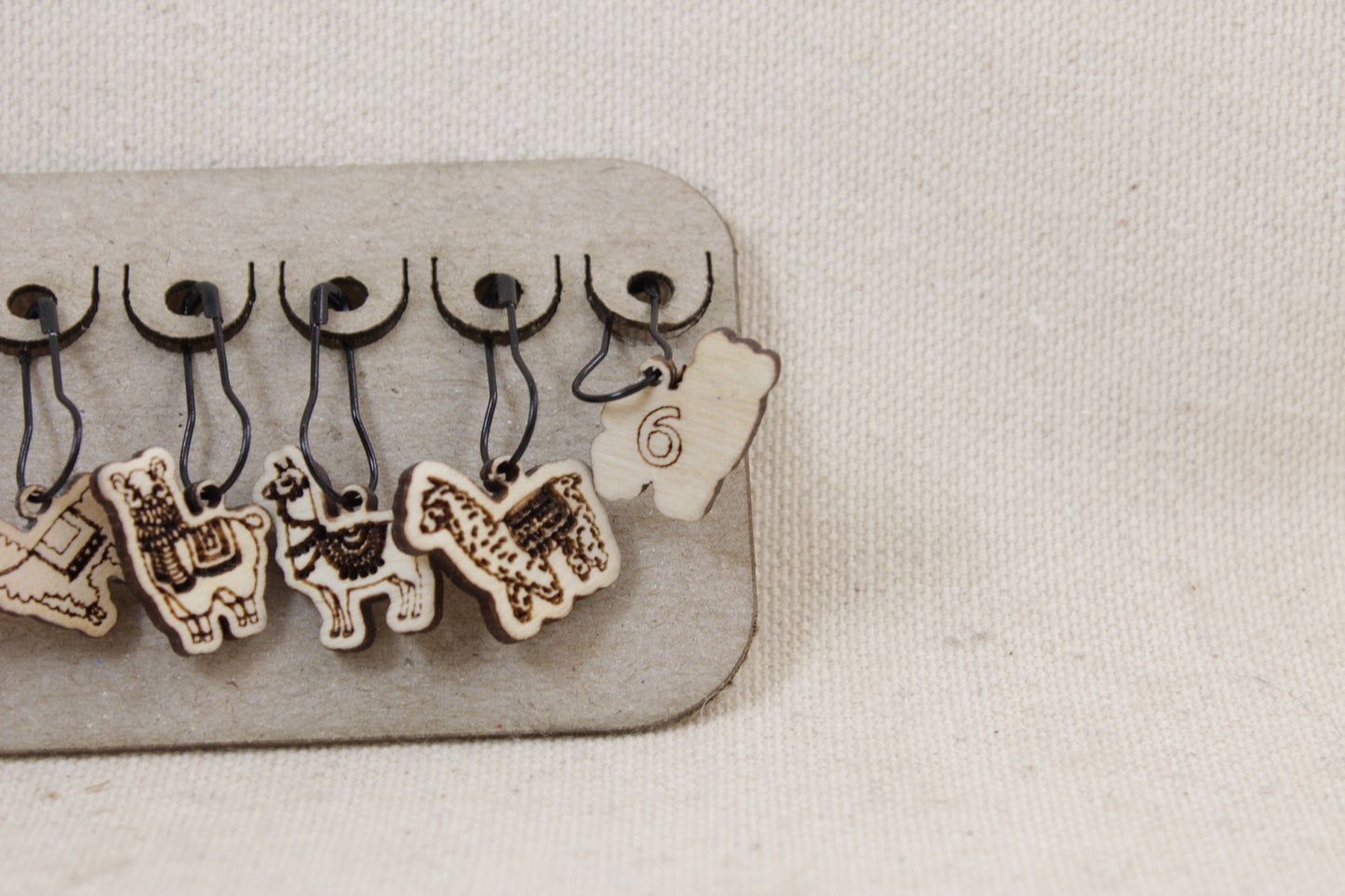 Stitch Markers set of 6 Llama