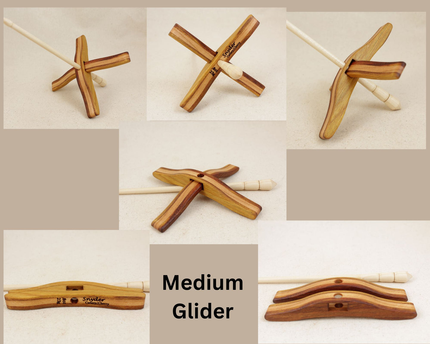 Canary/Cherry Glider Turkish Drop Spindle