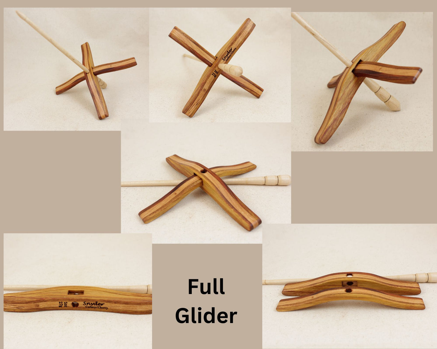 Canary/Cherry Glider Turkish Drop Spindle