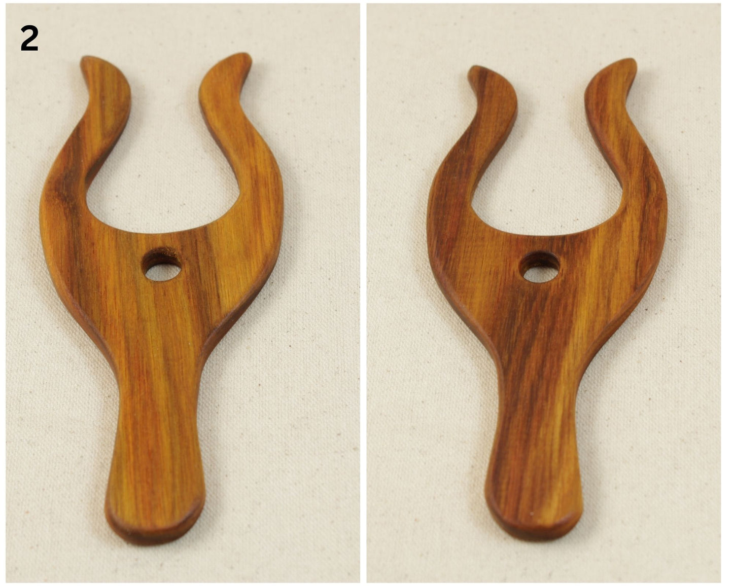 Canarywood Curved Lucet w/handle
