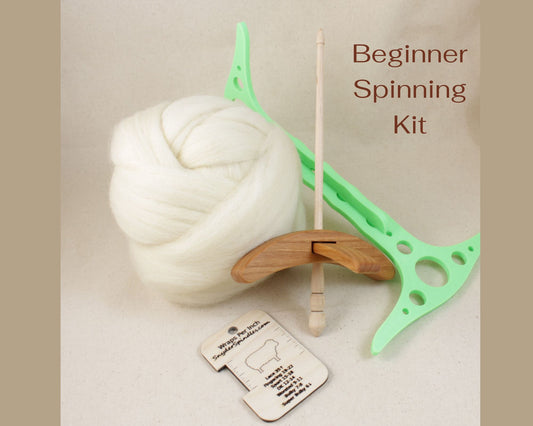 Spinning Kit: Standard, Niddy Noddy, Wraps/Inch gauge, Roving