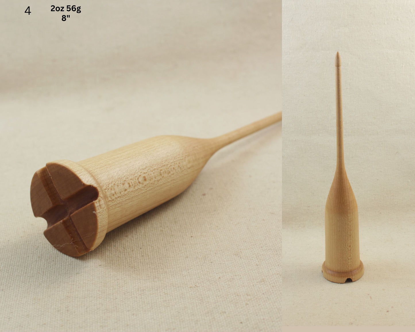 Maple Scottish style drop spindle 9 inch