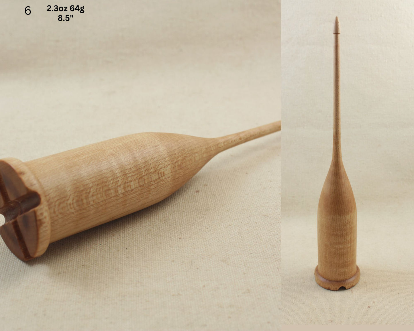 Maple Scottish style drop spindle 9 inch