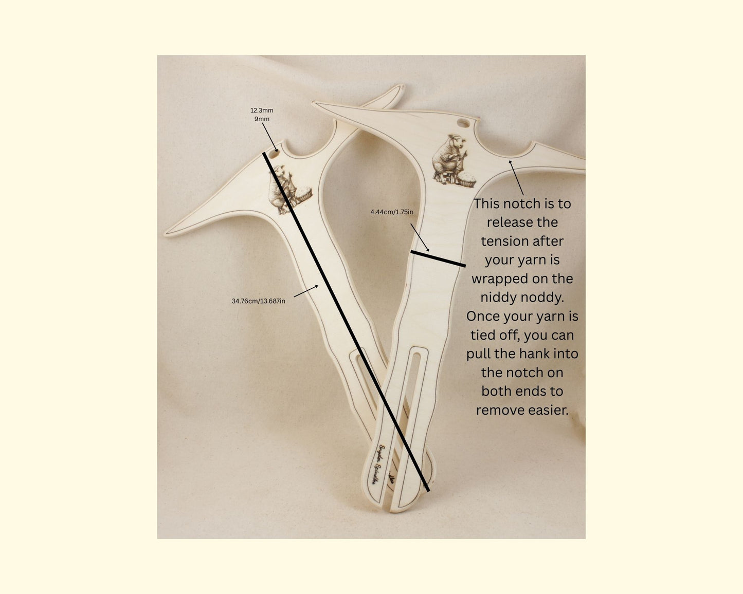 2 YD Wooden Niddy Noddy