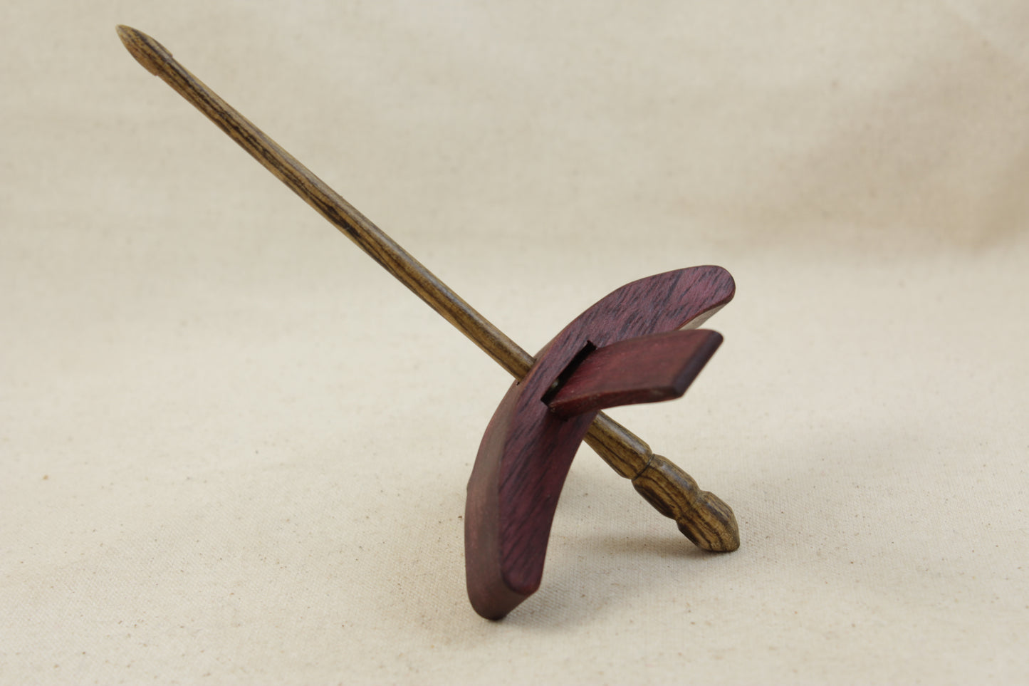 Purpleheart/Bocote Lil' Standard Turkish Drop Spindle