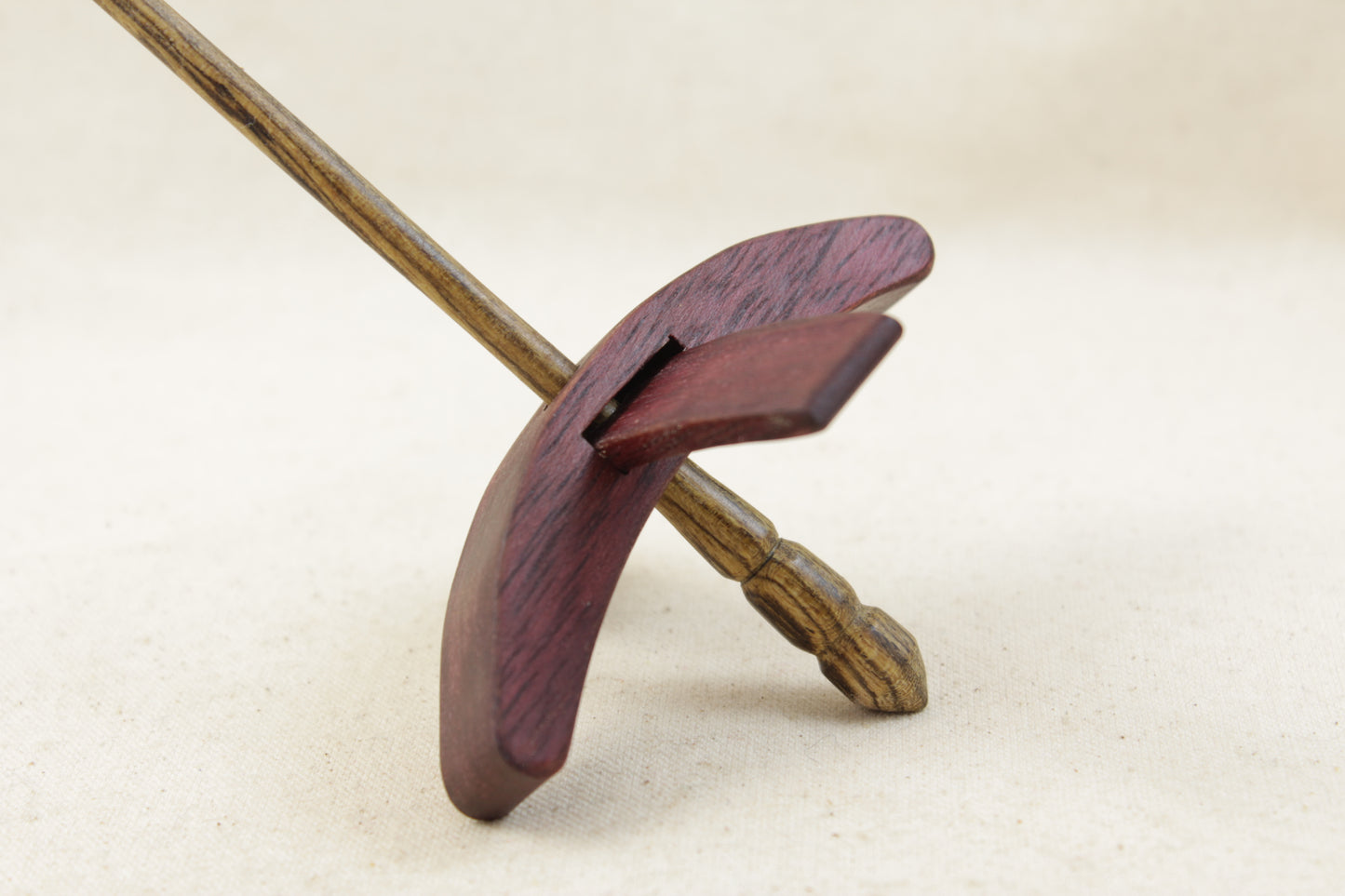 Purpleheart/Bocote Lil' Standard Turkish Drop Spindle