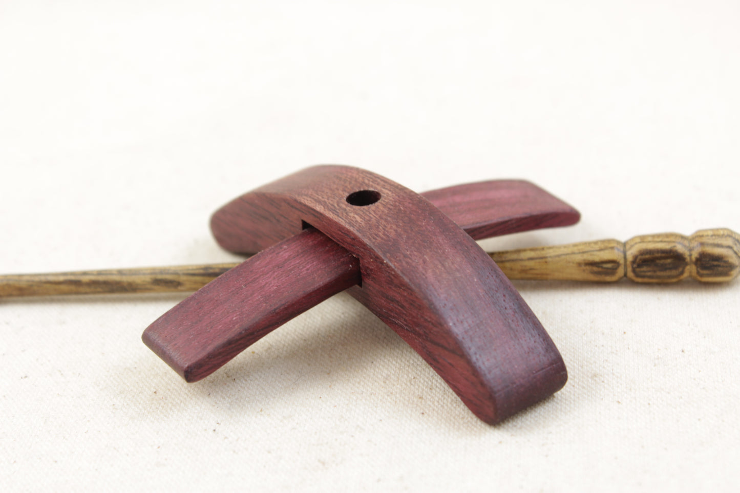 Purpleheart/Bocote Lil' Standard Turkish Drop Spindle