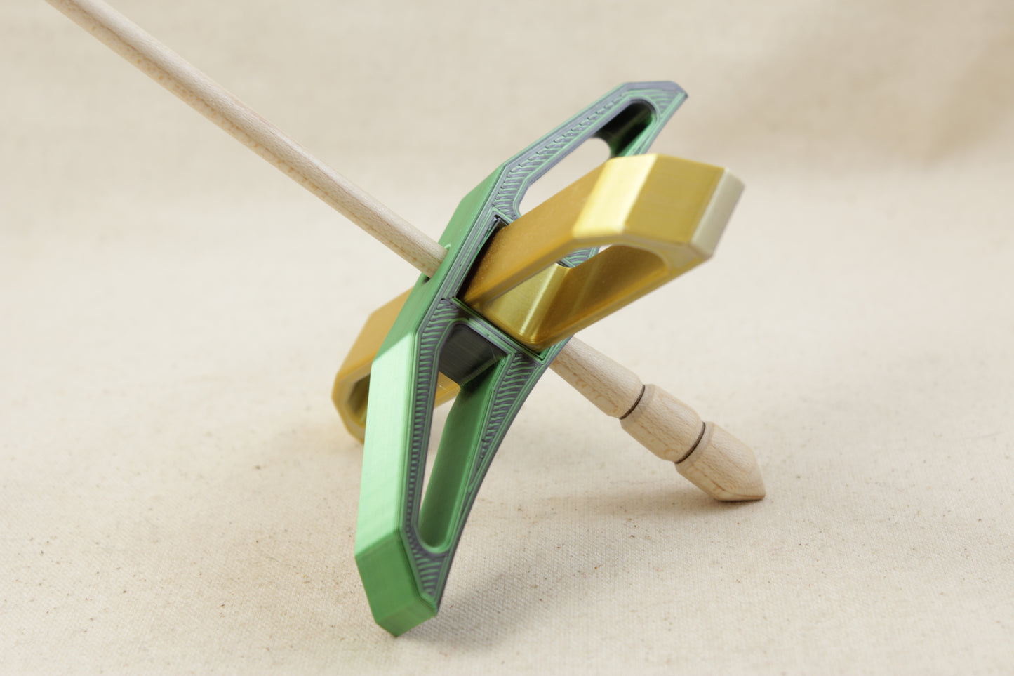 3D printed Dichromatic Deco Turkish Drop Spindle