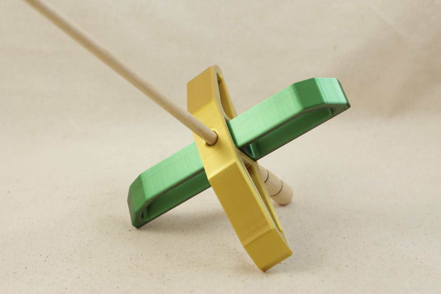 3D printed Dichromatic Deco Turkish Drop Spindle