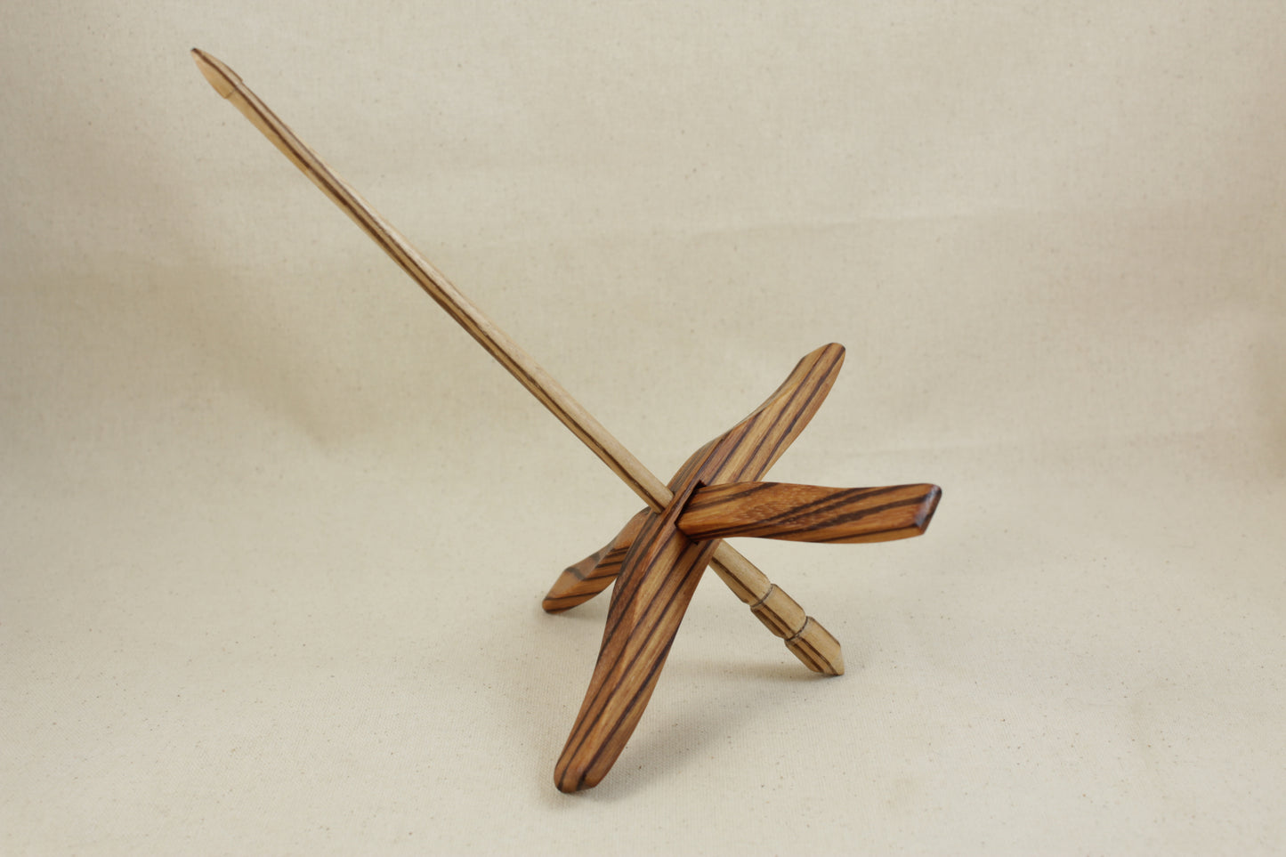 Zebrawood/Zebrawood Full Size Glider Turkish Drop Spindle
