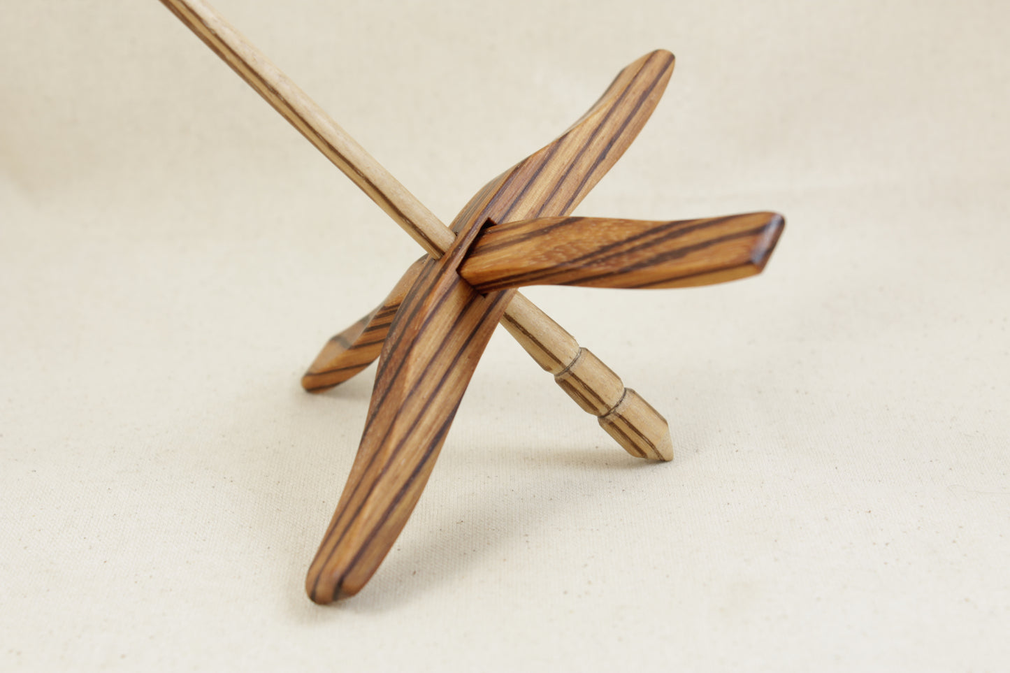 Zebrawood/Zebrawood Full Size Glider Turkish Drop Spindle