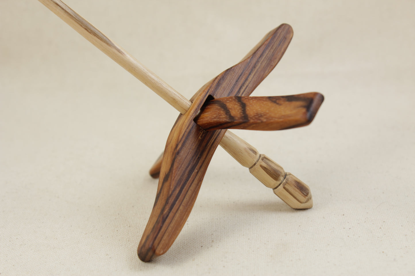 Zebrawood/Zebrawood Medium Glider Turkish Drop Spindle
