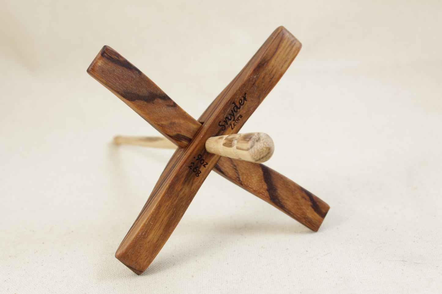 Zebrawood/Zebrawood Medium Glider Turkish Drop Spindle
